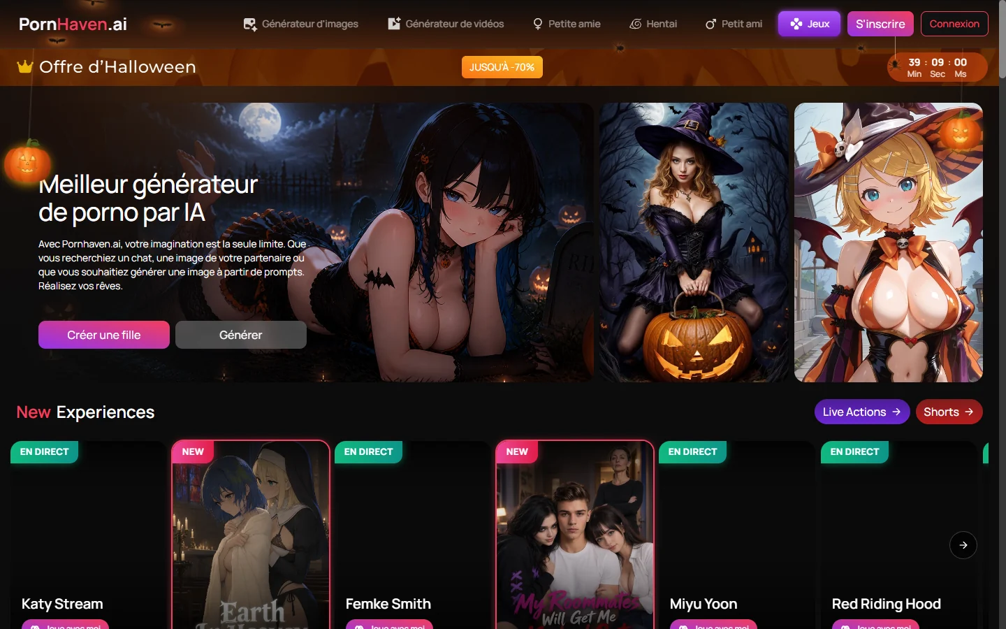 Pornhaven public homepage after the 18+ confirmation